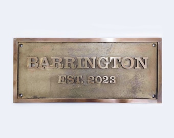 Custom plaques in oil-rubbed bronze - Personalized 3D plaque - vintage style signs - home decor gift ideas