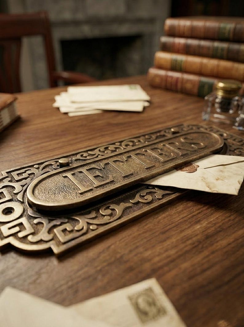 Envelope Slot Personalized Mail Slot Flap Cast Bronze - Letter Slot - Front Door ...