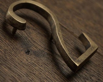Solid Bronze Floating House Number - Modern Address sign - Modern house number - mailbox number - Vertical house number - facade signs