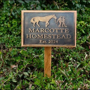 Rustic Bronze Sign Custom Made Cast Bronze Sign & Plaques - Personalized Logo Crest Plaque ...