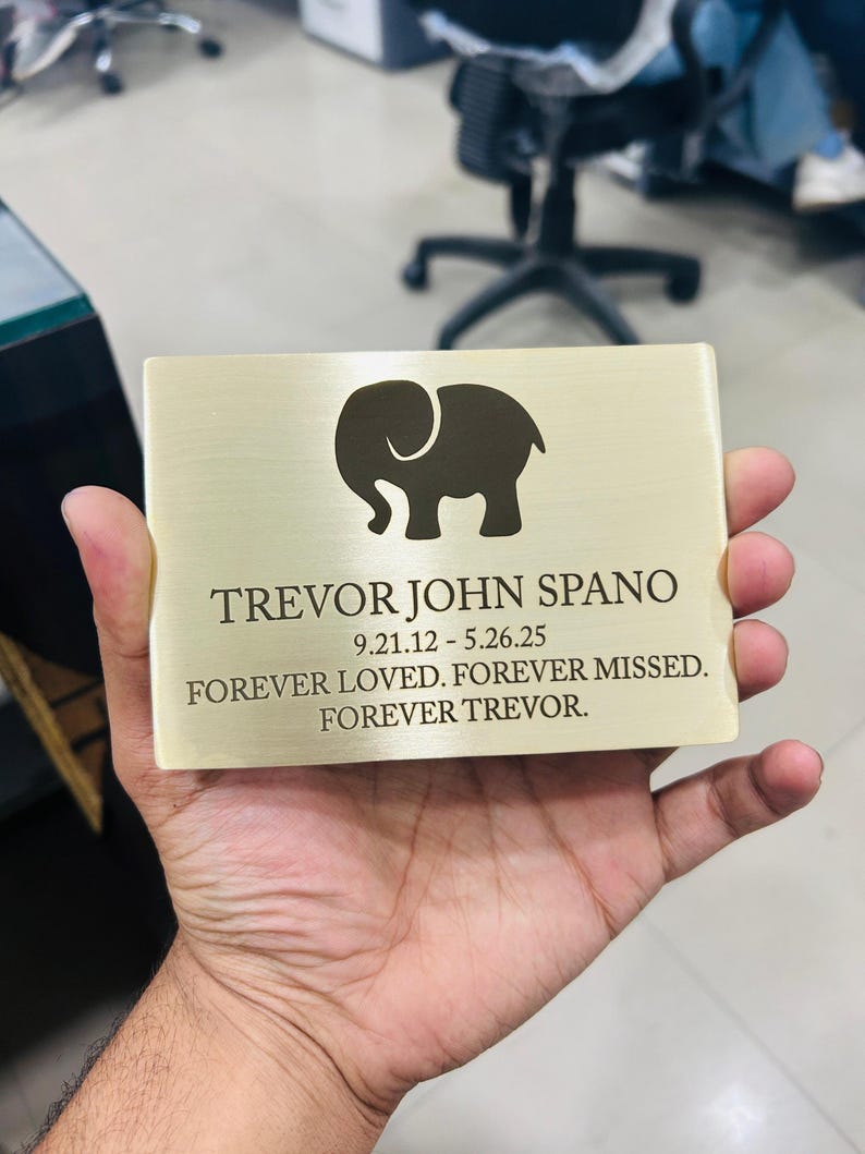 Personalized brass plaques - retirement plaque - Laser engraved plaque - Address plaques -memorial plaque image 11