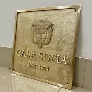 Cast Solid Brass Custom Signs & Plaques - Custom Metal Sign - House ...
