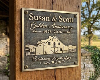 Personalized Antique Bronze Villa Sign – Recycled Bronze Address Plaque - Custom Solid metal sign
