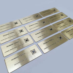 Personalized brass plaques - retirement plaque - Laser engraved plaque - Address plaques -memorial plaque image 8