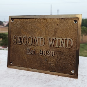 Cast bronze custom sign plaques - Personalized address signs - Heavy and strong bronze signs