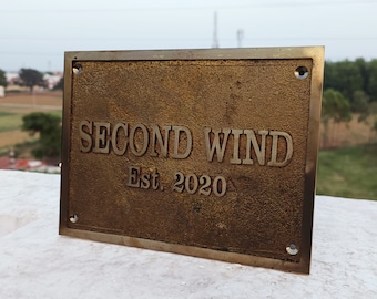 Fully customized bronze plaque - Cast bronze vintage signs - Family name signs - Bronze anniversary gifts - Commemorative plaques