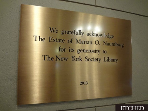 Personalized brass plaques - retirement plaque - Laser engraved plaque - Address plaques -memorial plaque