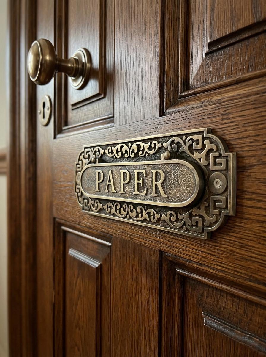 Personalized Mail Slot Flap Cast Bronze - Letter Slot - Front Door ...