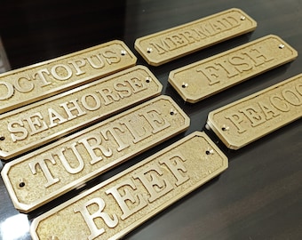 Customized classic brass signs - Nautical signs and plaques - Heavy duty 3D sign - Old fashioned home décor signs