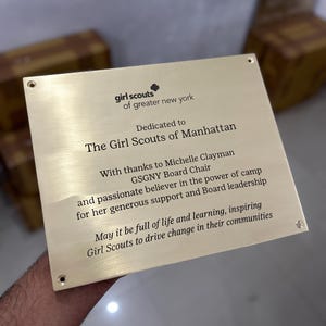 Personalized brass plaques - retirement plaque - Laser engraved plaque - Address plaques -memorial plaque image 10