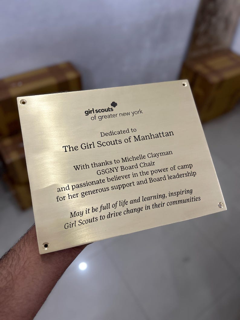 Personalized brass plaques - retirement plaque - Laser engraved plaque - Address plaques -memorial plaque image 10