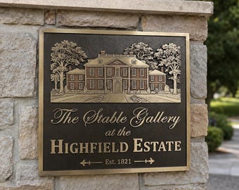 Customized Bronze Address Plaque – Personalized Home Sign, Housewarming Gift