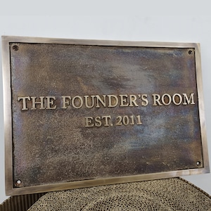 Customized bronze signs & plaques - Personalized oil rubbed bronze signs - Gift for those who bought new home or started new business