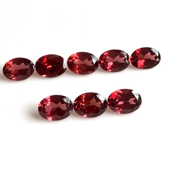 NATURAL RED GARNET 6X4 MM FACETED OVAL CUT LOOSE AAA LUSTROUS GEMSTONE LOT 