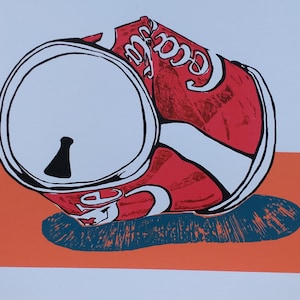 Crush 3, stampe, arte, poster, Coca-Cola, lattine, retrò, edizioni, carta, stile Warhol, pop art,