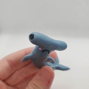 Mini Hammerhead Shark, Polymer Clay Shark, Mini Shark, Hammerhead, Handmade, Hand Painted