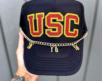 Custom Glitter Trucker Hat – Personalized Team Hat – Game Day Cap