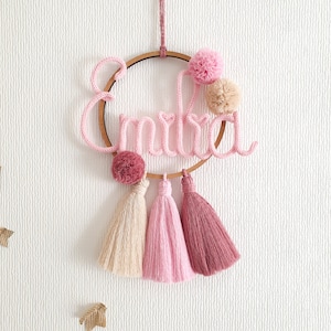 Personalized Children&#39;s Macrame Decor with Ring