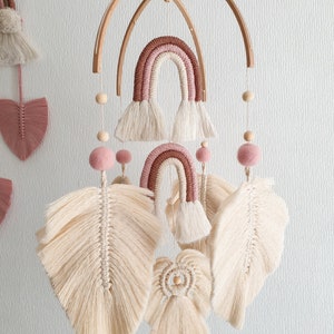 Kindermobiel Macramé-babymobiel &quot;Macramé-betoverende blaadjes&quot;