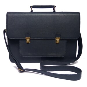 Visconti 18548 Men S Leather Messenger Shoulder Bag Laptop Compatible For Work Bag Harvard Oil Blue
