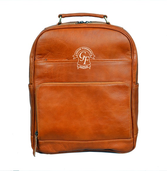Handmade Buffalo Leather Backpack: Vintage Travel Rucksack 
