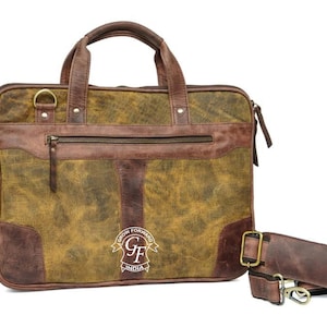 Sac d’ordinateur portable en cuir véritable Buffalo fait à la main, sac messager en cuir fait main vintage, sac cartable, sac rustique, cadeau de Saint-Valentin pour hommes