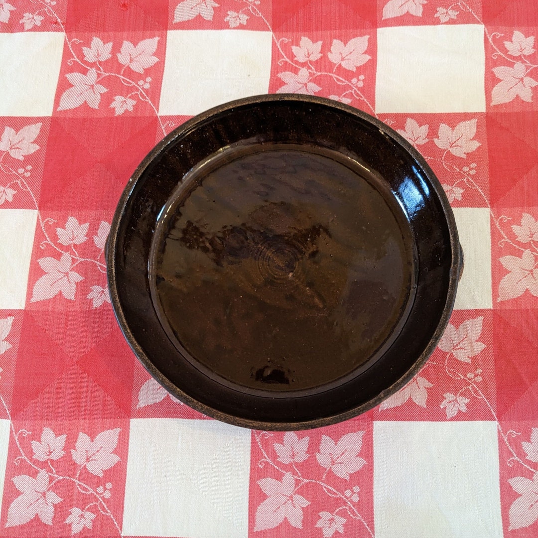Vintage Cookrite Cookinware Brown Glaze Stoneware Pie Plate Etsy