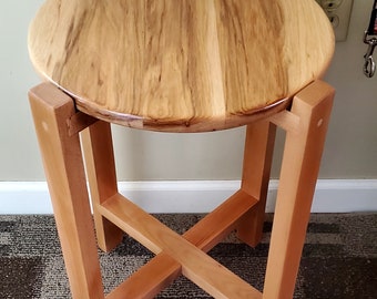 Side table made for Hickory and maple.