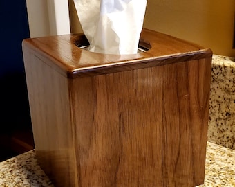 Walnut tissue box cover