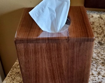 Walnut tissue box cover