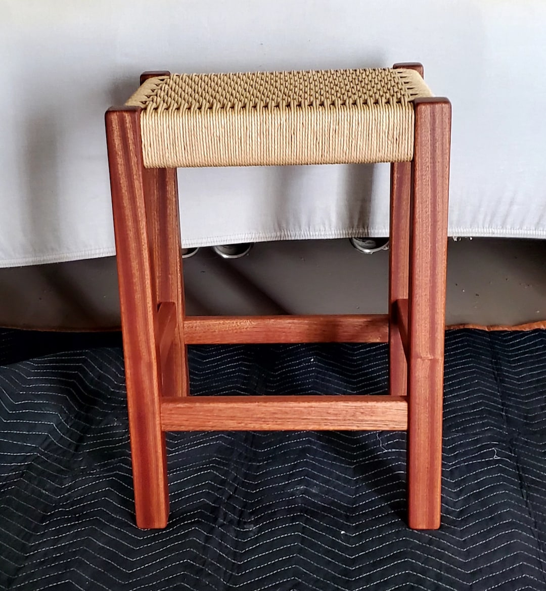 Kitchen Island/ Bar Stools, Made From Ribbon Stripped Sapele! - Etsy UK
