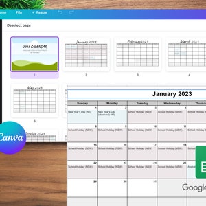 2023 Calendar New South Wales Australia Public Holidays - Etsy