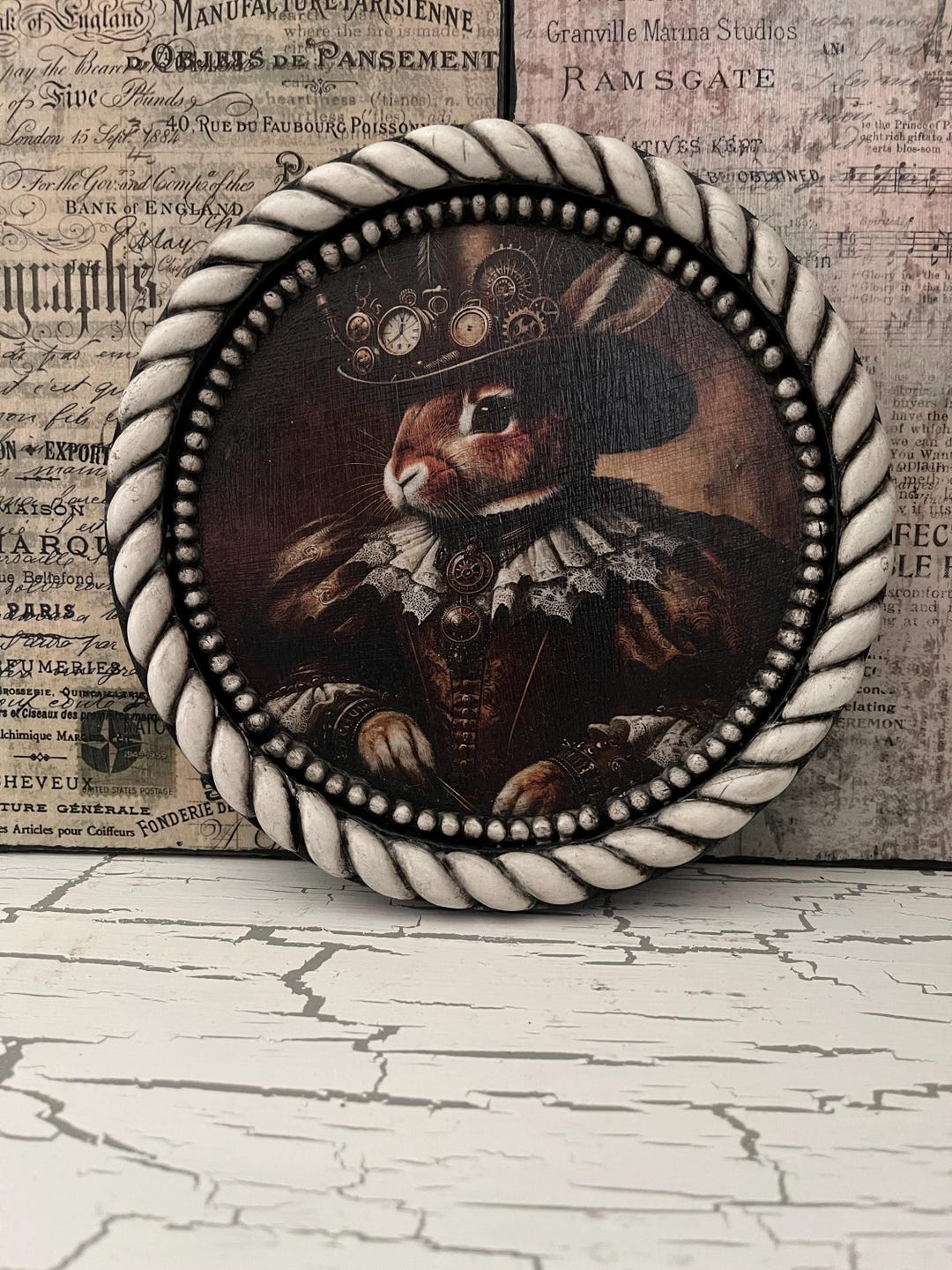 Anamorphic Rabbit Victorian Anamorphic Steampunk Rabbit Bunny Hand Crafted IOD - Etsy