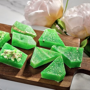 Coconut Pandan Jade Crystal, Kohakutou Candy, Crystal Candy, Edible Gem, Edible Jewelry, ASMR Candy, Handmade Vegan Gluyten-free Candy