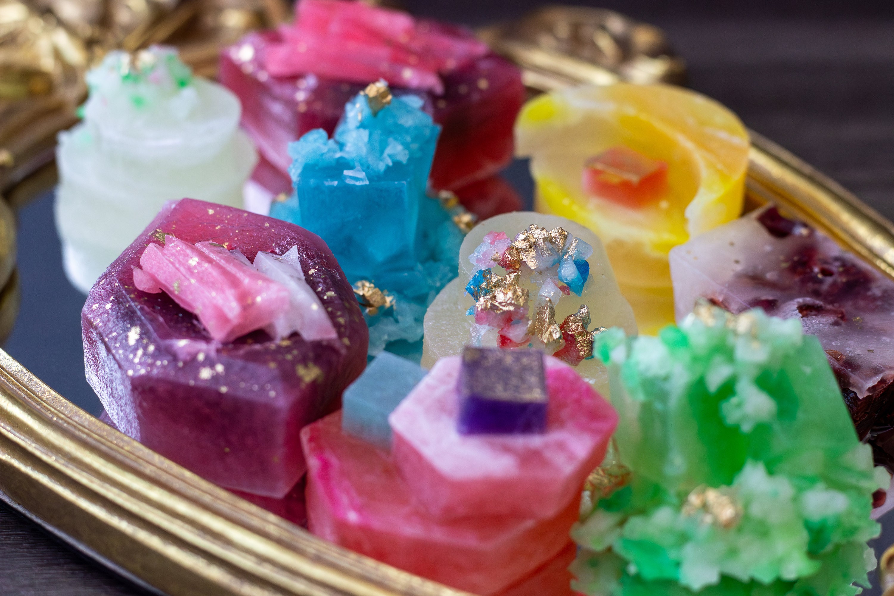 The Golden Lava Crystalsl, Kohakutou Candy, Crystal Candy, Edible Gem,  Vegan Candy, Gluten Free, DIY Candy, Crystal Candy 