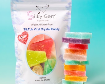 Sour Bites, Multiple Edible Crystal, Edible Gem Kohakutou, Natural Candy, Handmade Vegan Gluten Free