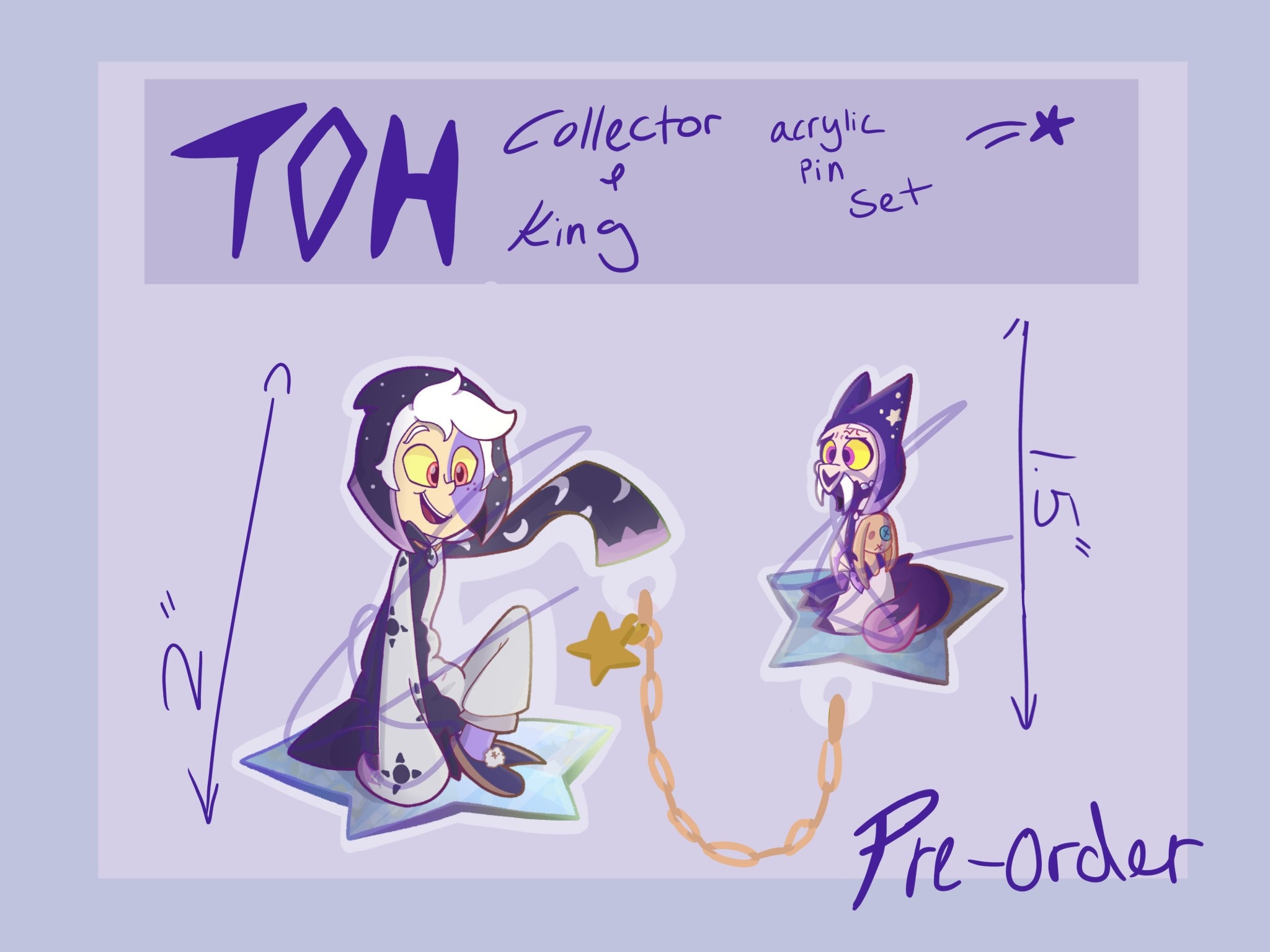 The Owl House Collector and King Chain Pin Set PREORDER Etsy Australia