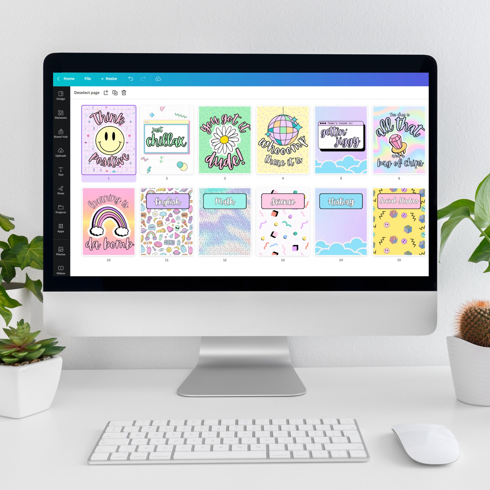 Retro Posters Middle School Classroom Posters 90s Aesthetic Etsy