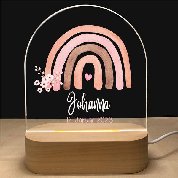 Personalized night light, gift for newborn, baby night light, personalized night light, birth lamp, birth baby gift