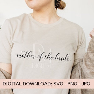 Madre della sposa SVG Download, Wedding Party PNG Design File, Corsivo Madre della Sposa Cut File, Bridal Party Digital Download