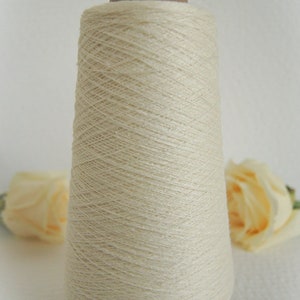Linen and merino yarn on cone | Yarn for machine knitting and weaving