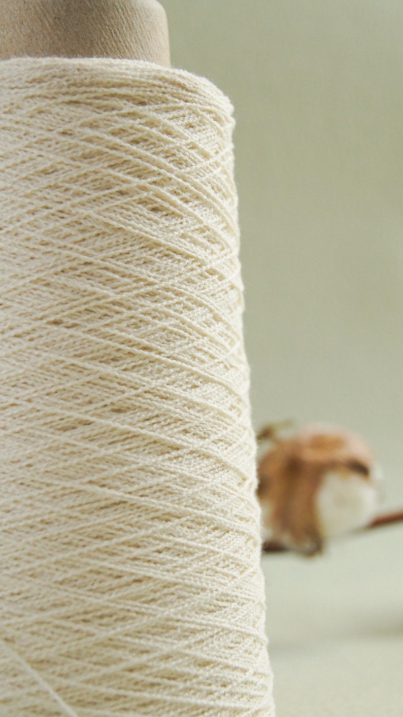 Wavy Cotton Yarn on Cone for Knitting Machine and Weaving Etsy