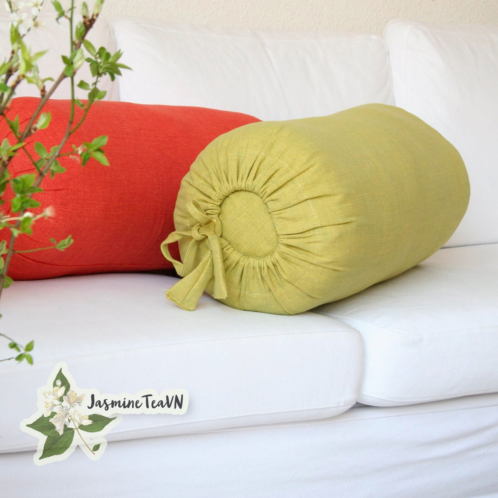 Buckwheat Half Bolster Pillow/massage Pillow/knee Ankle Lumbar Neck Half  Cylinder/linen Zippered Pillow Case/natural Eco-friendly Gift 