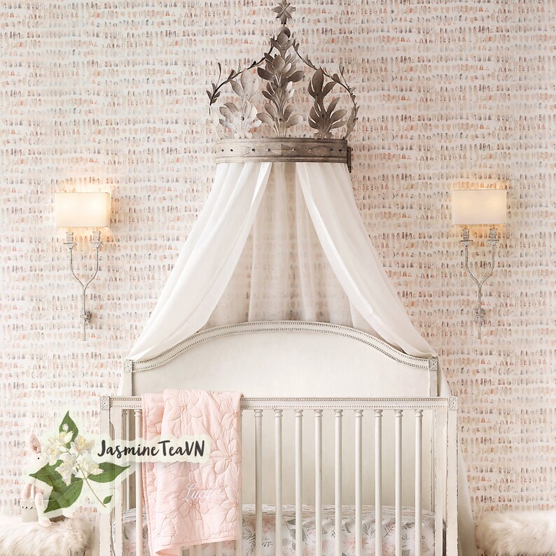 Lace Canopy Bed Curtain Made of Linen Linen Bed Canopy Etsy