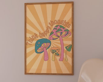 Retro Quote Wall Print, 70s Retro Wall Art,Groovy Print,1960s 1970s style, Hippie Decor, Retro Bohemian