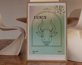 Taurus Astrology Poster,Astrology Art Printable,Gifts For Taurus Zodiac,Astrology Wall Decor, Aura Gradient Poster