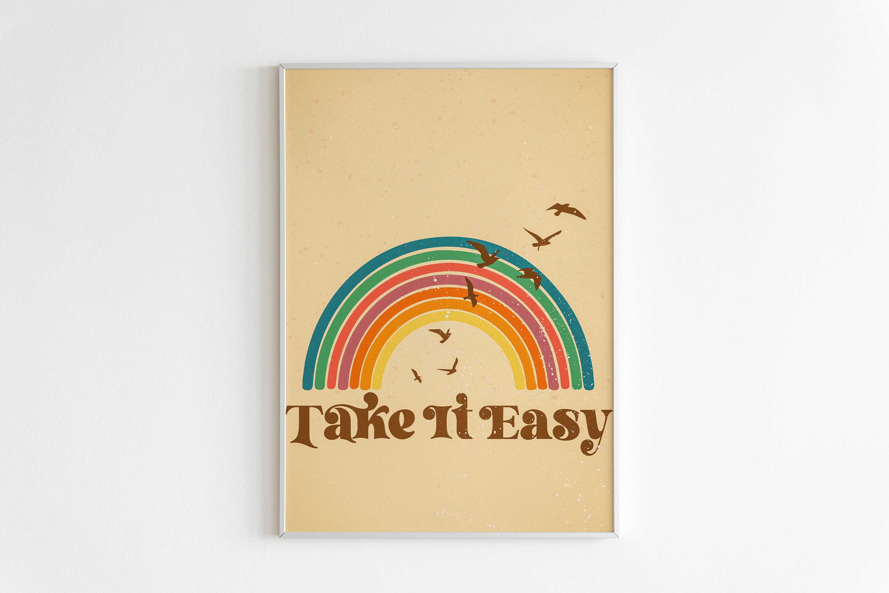 70s Wall Art 70s Retro Decorretro Rainbow Wall Artgroovy - Etsy