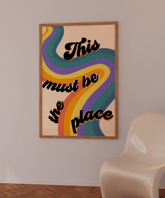 70s Wall Decor, Retro 70s Home Decor, 70s Poster,The Talking Heads,This Must Be The Place