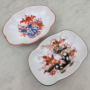 Vintage Japanese porcelain trinket dish | Vintage Japanese Nara porcelain and Ming Royale