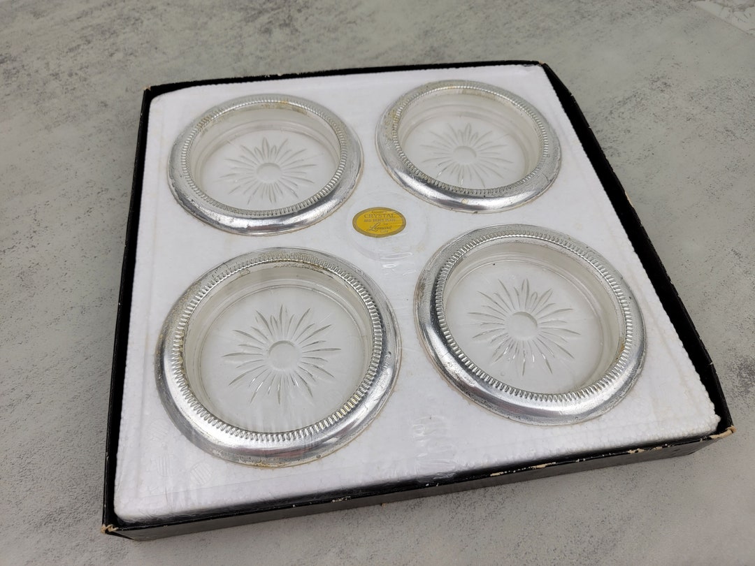 SILVER PLATED COASTERS SET OF 4